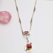 My Way - Pink Tourmaline Silver Necklace alt image | Breathe Autumn Rain Artisan Jewelry