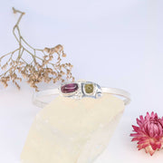 Tourmaline Silver Cuff Bracelet alt image | Breathe Autumn Rain Jewelry