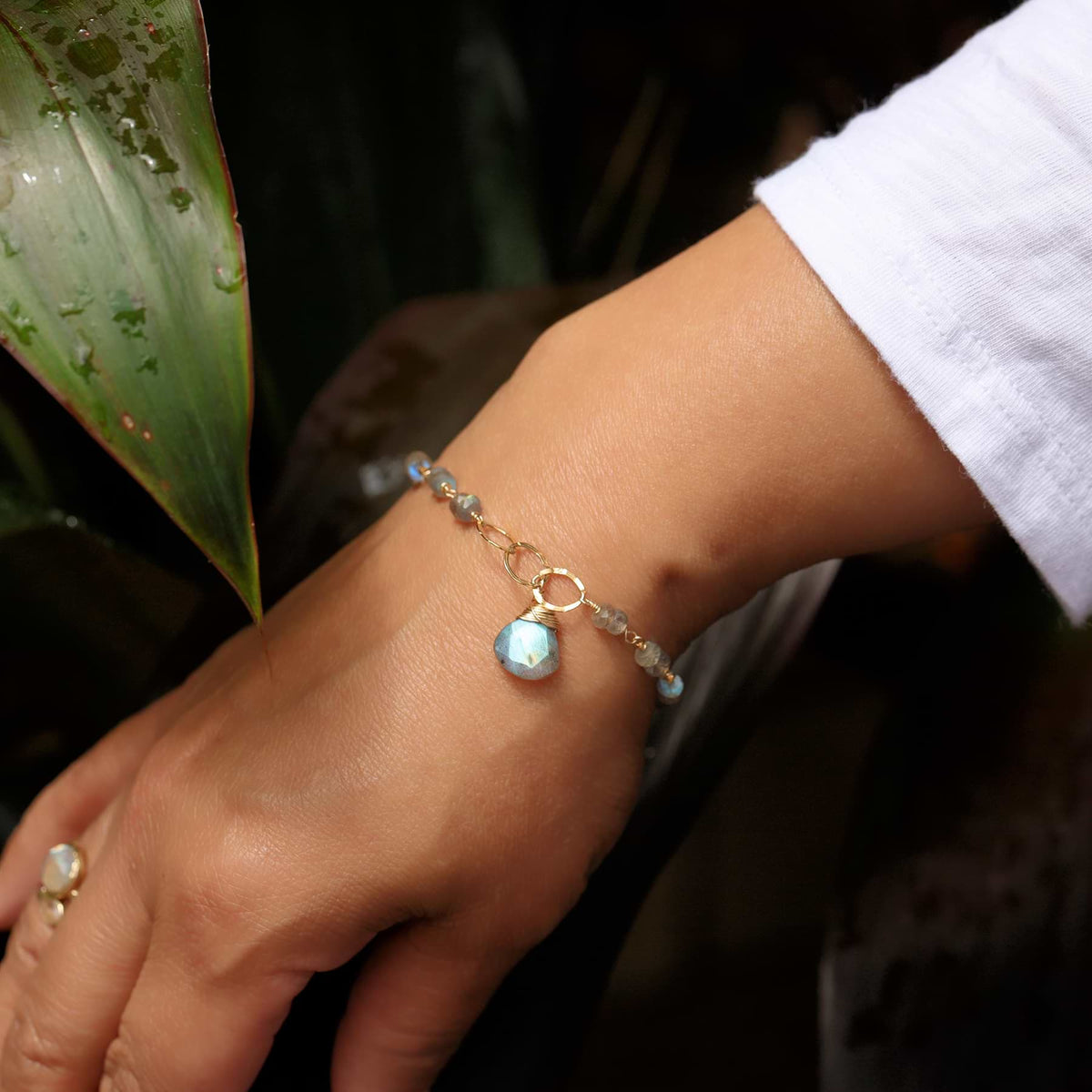 Labradorite Gold Bracelet Breathe Autumn Rain Artisan Jewelry Breathe Autumn Rain Jewelry