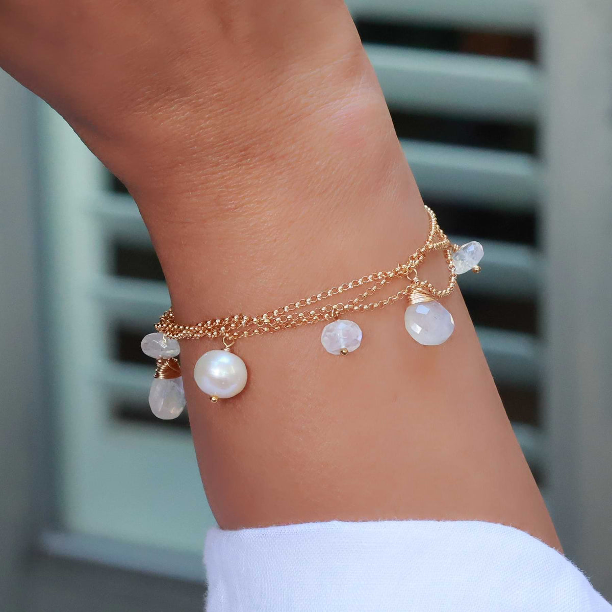 Pearl Charm Bracelet