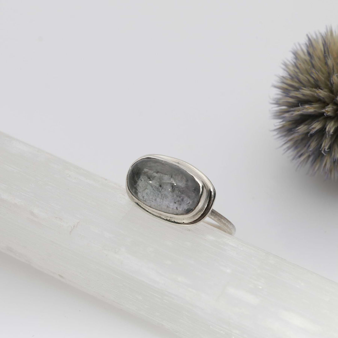 Coastal Skies - Tourmaline Silver Ring alt image 1 | Breathe Autumn Rain Artisan Jewelry