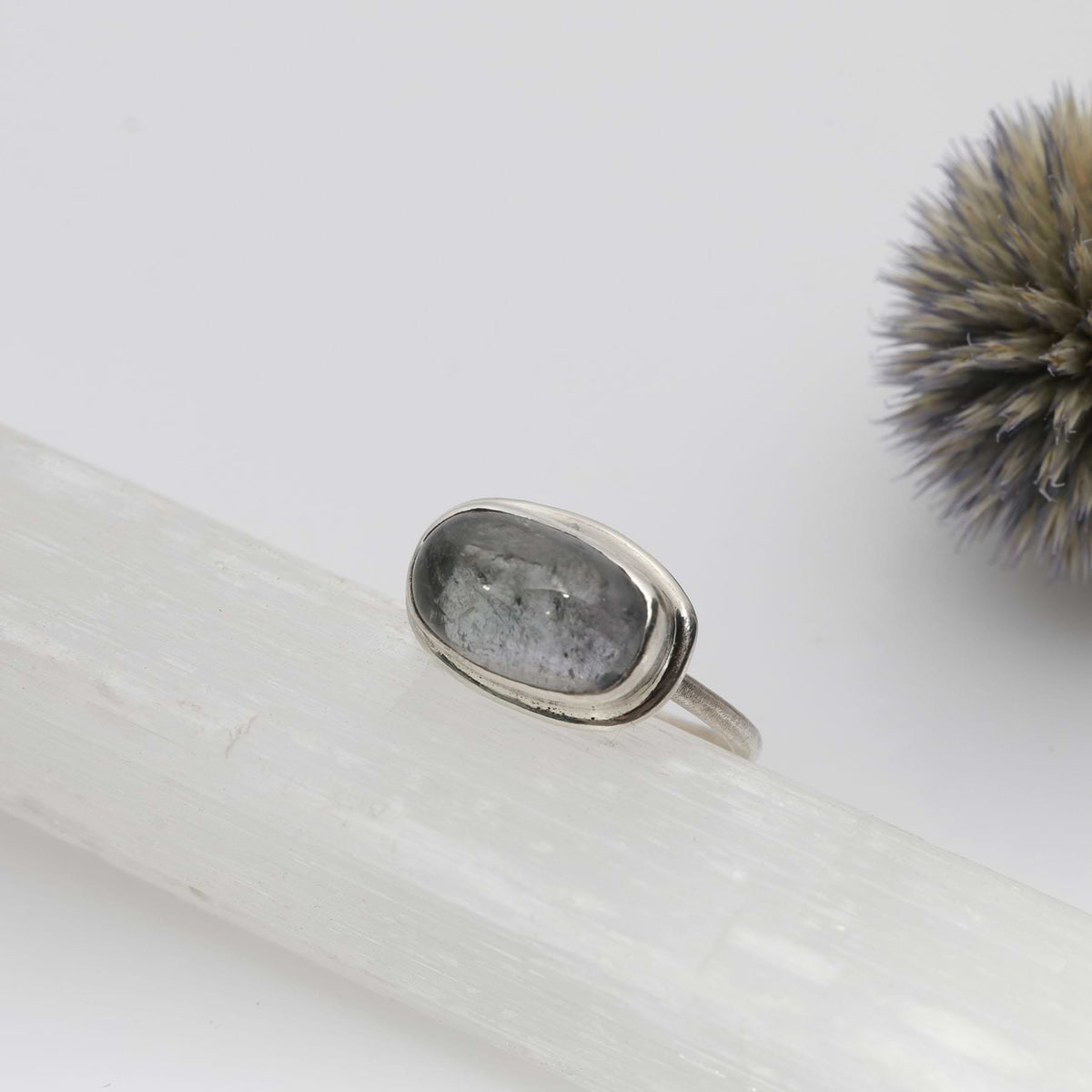 Coastal Skies - Tourmaline Silver Ring alt image 1 | Breathe Autumn Rain Artisan Jewelry