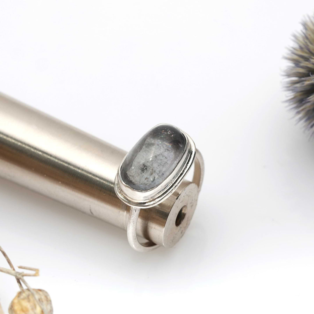 Coastal Skies - Tourmaline Silver Ring main image | Breathe Autumn Rain Artisan Jewelry