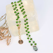 Delicate Chrome Diopside and Labradorite Gold Necklace alt image | Breathe Autumn Rain Jewelry