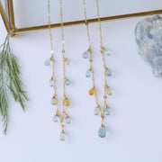 Drip Drop - Faceted Aquamarine and Beryl Necklace alt image | Breathe Autumn Rain