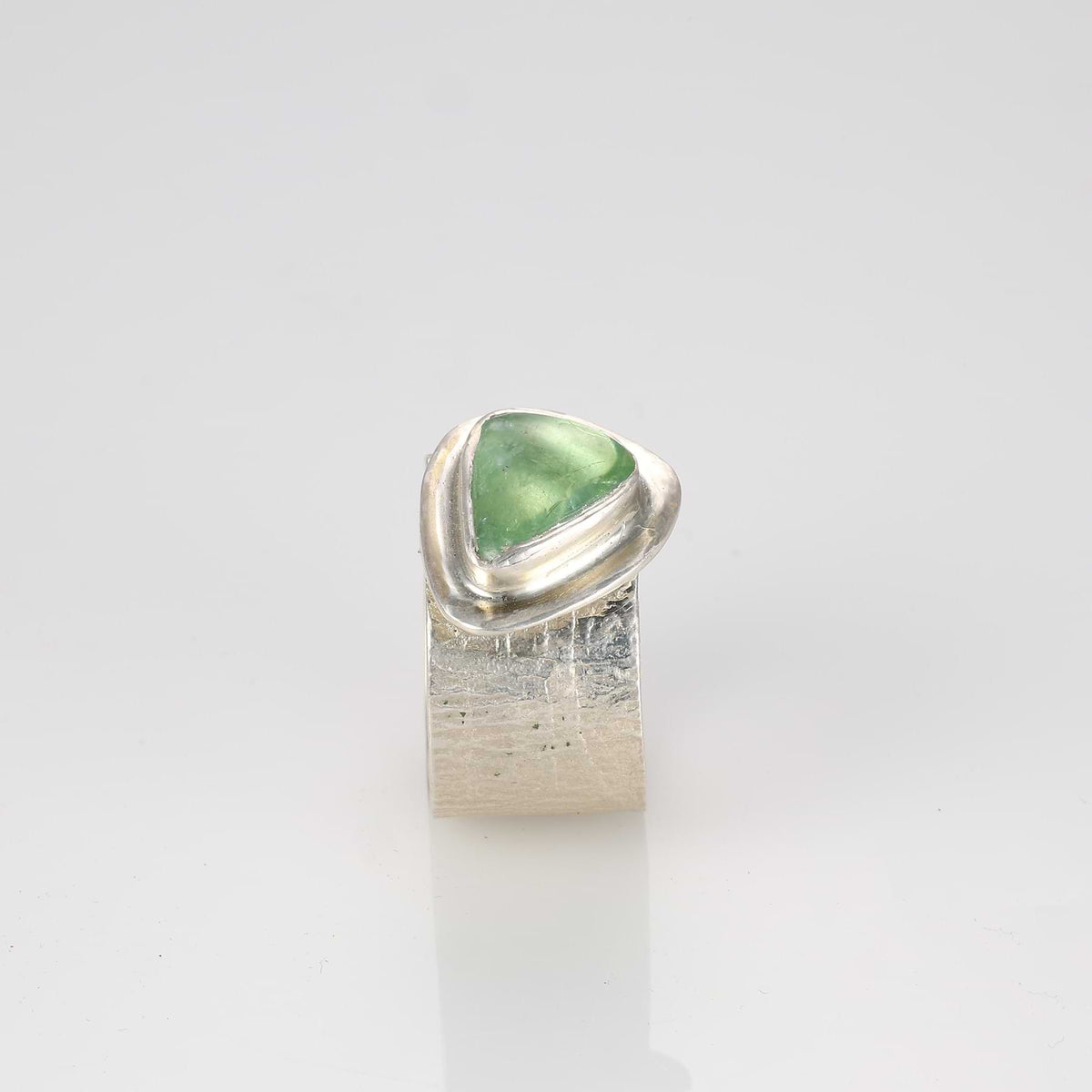 Fern - Green Tourmaline Silver Ring alt image | Breathe Autumn Rain Jewelry
