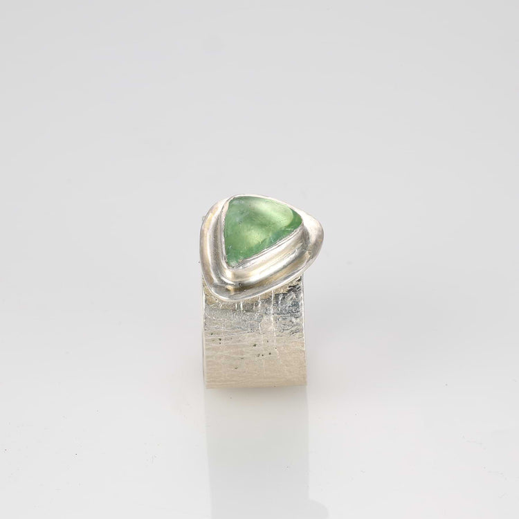 Fern - Green Tourmaline Silver Ring alt image | Breathe Autumn Rain Jewelry