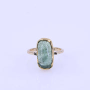 Forest - Green Tourmaline Gold Ring main image | Breathe Autumn Rain Jewelry