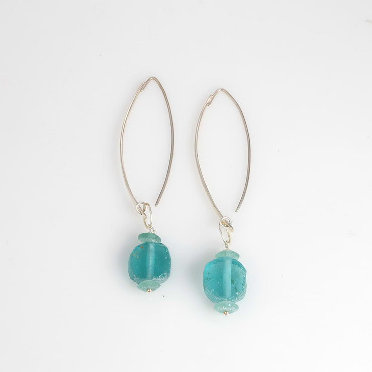 Found Beauty - Modern Minimalist Glass Coin Earrings