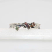 Highlands - Tourmaline Textured Silver Cuff Bracelet main image | Breathe Autumn Rain