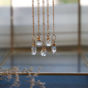 Hudson Valley - Herkimer Diamond Dainty Gold Necklace main image | Brethe Autumn Rain