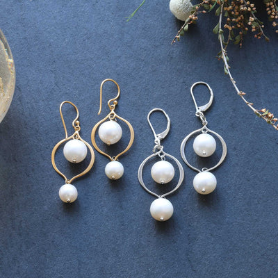 Ines - Pearl Drop Earrings main image | Breathe Autumn Rain Jewelry
