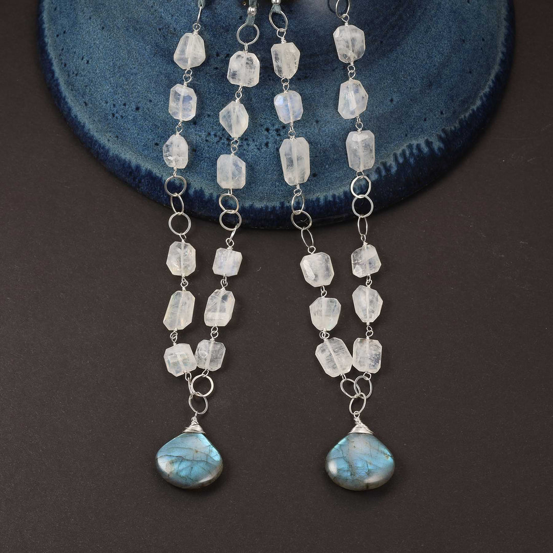 Juliet and Orion -  Moonstone and Labradorite Necklace main image | Breathe Autumn Rain Jewelry
