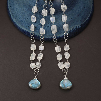 Juliet and Orion -  Moonstone and Labradorite Necklace main image | Breathe Autumn Rain Jewelry