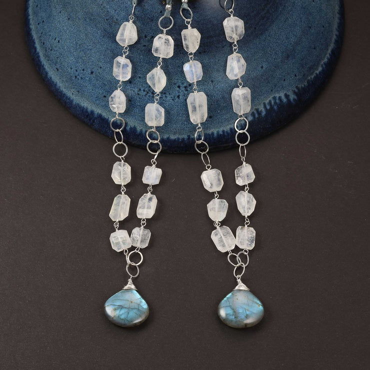 Juliet and Orion -  Moonstone and Labradorite Necklace main image | Breathe Autumn Rain Jewelry