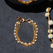 Lily of the Valley - Layered Pearl Gold Bracelet main image | Breathe Autumn Rain Jewelry