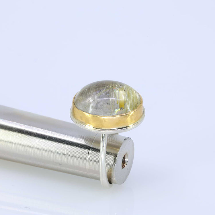 Maggie - Rutilated Quartz Silver Ring alt image | Breathe Autumn Rain