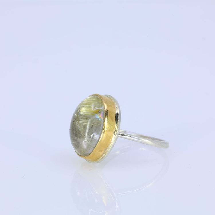 Maggie - Rutilated Quartz Silver Ring alt image | Breathe Autumn Rain