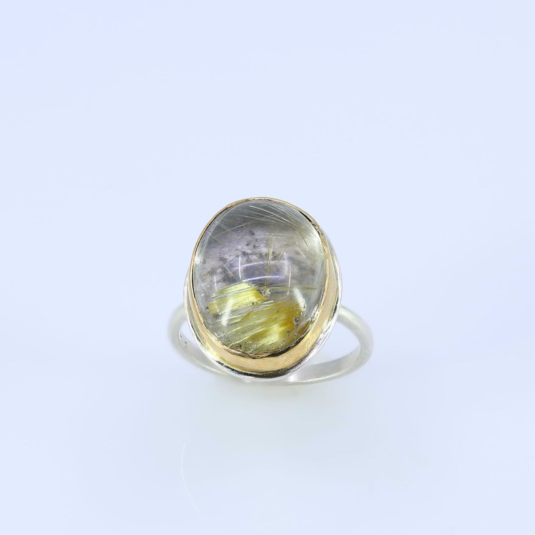 Maggie - Rutilated Quartz Silver Ring main image | Breathe Autumn Rain