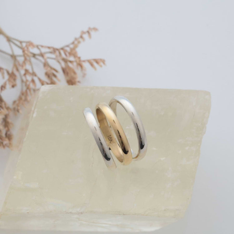 Mixed Stack 3-Layer Mixed-Metal Ring alt image | Breathe Autumn Rain Jewelry