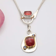 My Way - Pink Tourmaline Silver Necklace alt image | Breathe Autumn Rain Artisan Jewelry