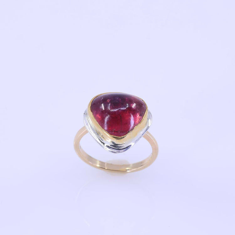 Persistence - Pink Tourmaline Gold Ring alt image | Breathe Autumn Rain Jewelry