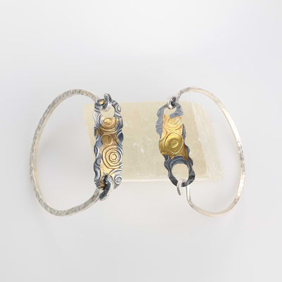 Phoenix Rising - Silver Keum Boo Bracelet main image | Breathe Autumn Rain Jewelry