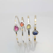 The Bombay Cuff - Rose Cut Sapphire & Mixed Metal