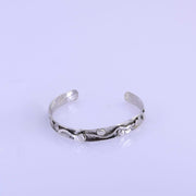 Scribbles and Dots - Textured Argentium Silver Cuff Bracelet