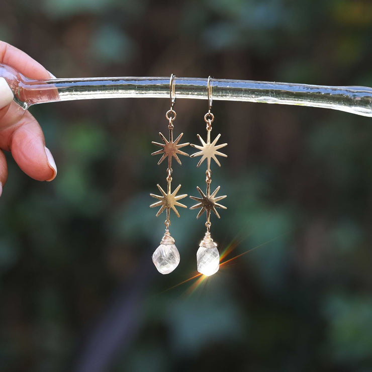 Starlight - Crystal Drop Earrings lifestyle image | Breathe Autumn Rain Jewelry