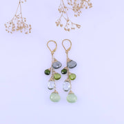 Summer Vines - Multi Gemstone Cluster Earrings