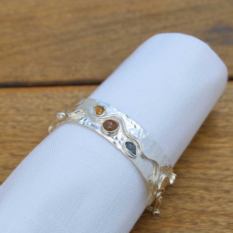 Sun Glow - Silver Half Cuff Bracelet main image | Breathe Autumn Rain Jewelry