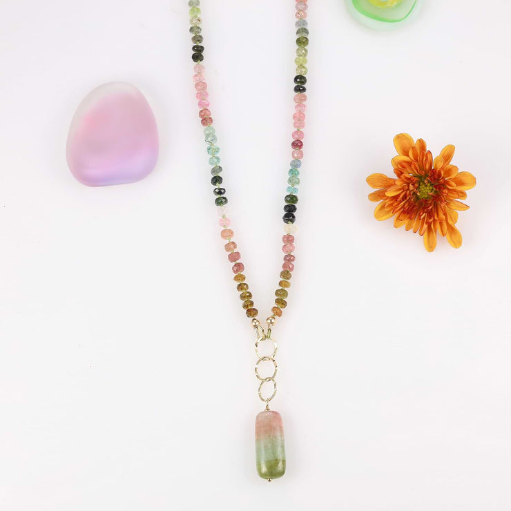 Water Color Pastels - Multi Tourmaline Necklace