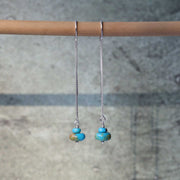 Wind - Silver Turquoise Threader Earrings main image | Breathe Autumn Rain Artisan Jewelry