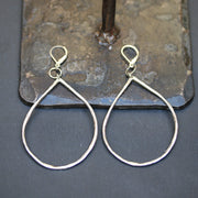 Raindrop - Sterling Silver Hoop Earrings - BreatheAutumnRain