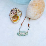Beach Stroll - Sea Glass Necklace alt image | Breathe Autumn Rain Artisan Jewelry
