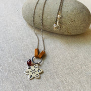Coexist - Sterling Silver Lotus Blossom Faith Pendant Necklace | BreatheAutumnRain