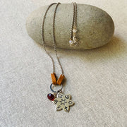 Coexist - Sterling Silver Lotus Blossom Faith Pendant Necklace alt Image | BreatheAutumnRain
