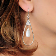 Firefly Glow - Moonstone Teardrop Earrings - life style image | BreatheAutumnRain