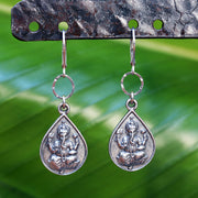 Lord Ganesha Om Sterling Silver Earrings - BreatheAutumnRain