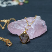 Hypnotic - Double-Pyramid Fluorite Pendant Necklace - fourth image | BreatheAutumnRain