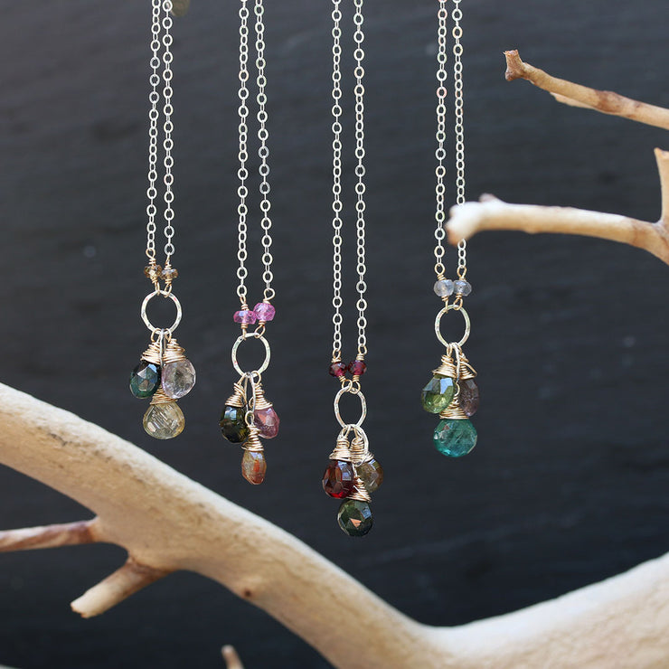 In Bloom - Tourmaline Cluster Necklace - Main Image | BreatheAutumnRain