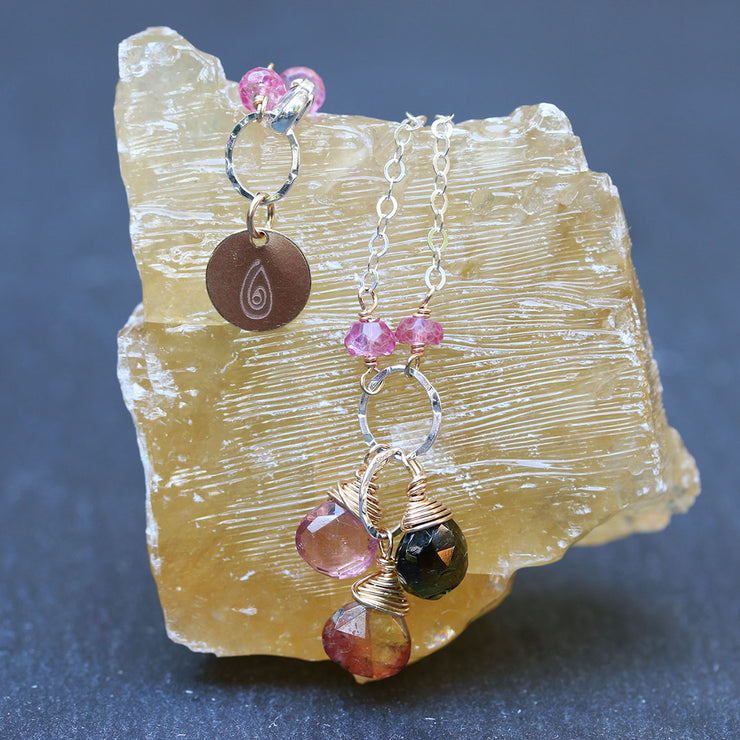 In Bloom - Tourmaline Cluster Necklace - Fourth Image | BreatheAutumnRain