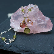 In Bloom - Tourmaline Cluster Necklace - Second Image | BreatheAutumnRain