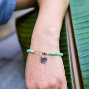 Meadow - Chrysoprase Labradorite Bracelet - life style image | BreatheAutumnRain