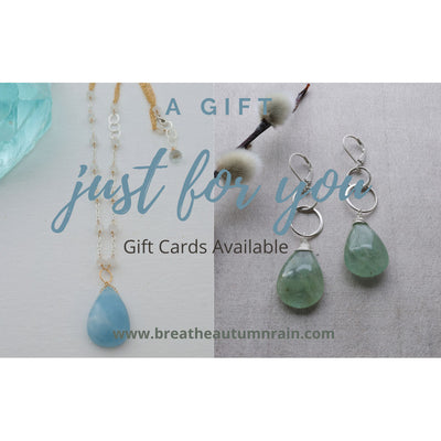 Breathe Autumn Rain Gift Cards image | Breathe Autumn Rain Artisan Jewelry