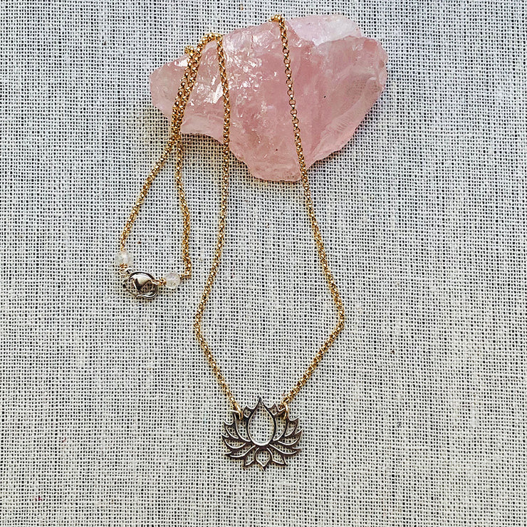 Proudest Bloom - Lotus Necklace Alternate Image | BreatheAutumnRain