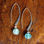 Salt and Sea - Distressed Roman Glass Earrings - Alt Image | BreatheAutumnRain