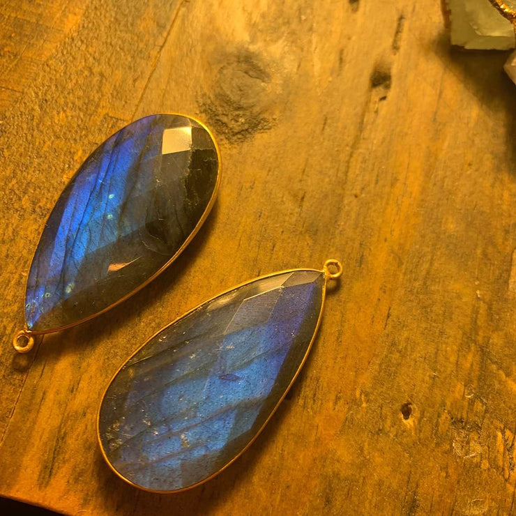 Something Blue - Blue Labradorite Gold Pendant Necklace - alternate image 2 | BreatheAutumnRain