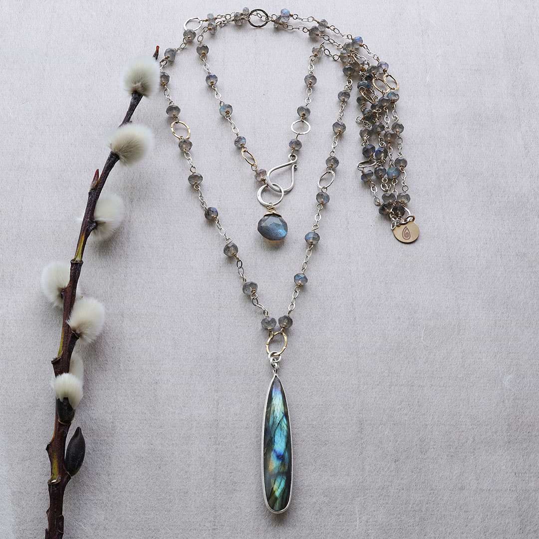 Stillness - Labradorite Double-Strand Necklace - alternate image | BreatheAutumnRain